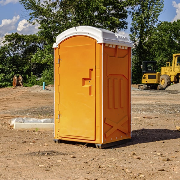 can i customize the exterior of the porta potties with my event logo or branding in Mountain Iron